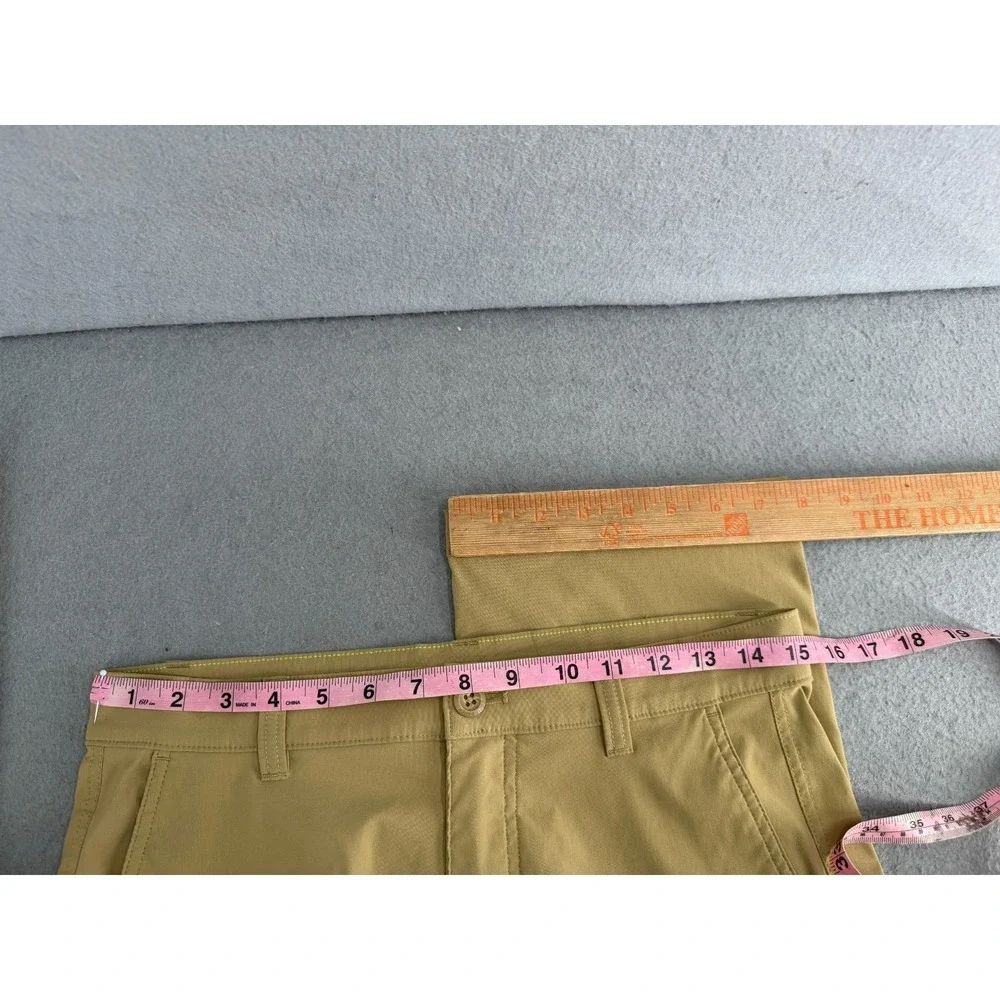 Eddie Bauer Horizon Takeoff Chino Pants Mens 30x30 Tan Performance UPF 50 Hiking